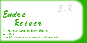 endre reiser business card